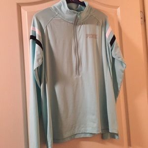 Pink long sleeve 3/4 zip top